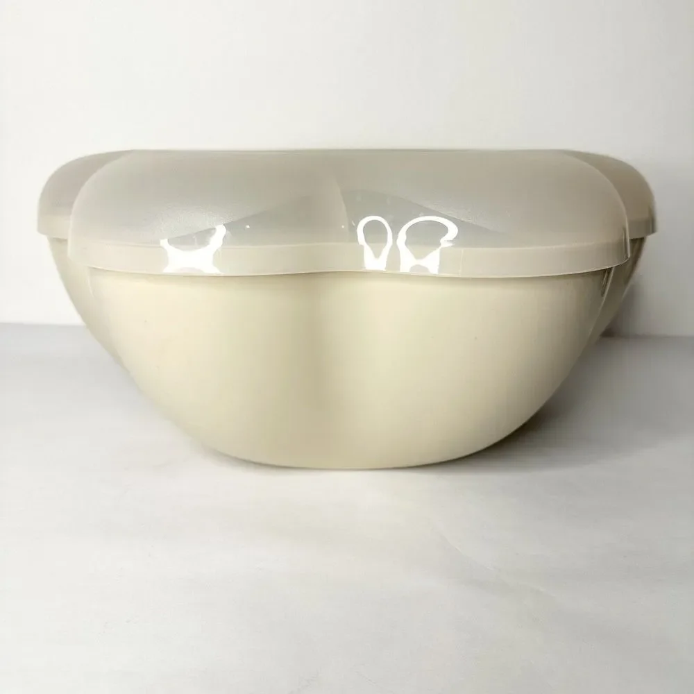 Vintage Tupperware Chip & Dip Bowl & Serving Tray Set 1.5‎ Gallon # 4624 A-2